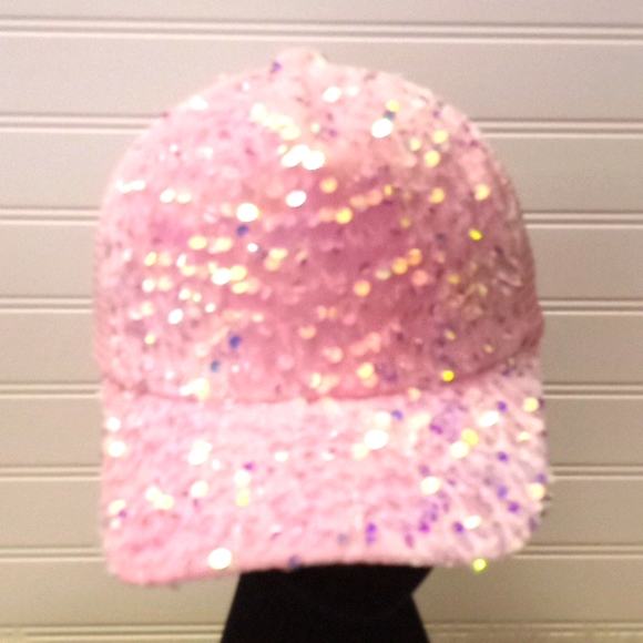 PiNK Sequins Padded Trucker Baseball Cap - Picture 1 of 12